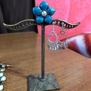 Silver chandelier earrings